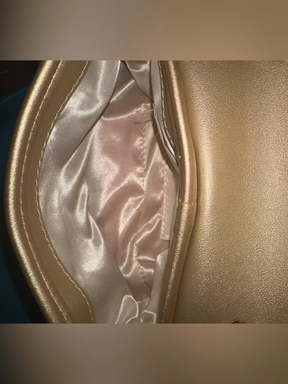 Gold Crystal-Embellished Chain Shoulder Bag